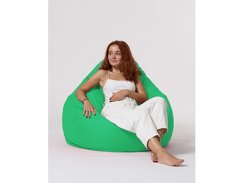 Pouf poire XXL extérieur vert ARTA