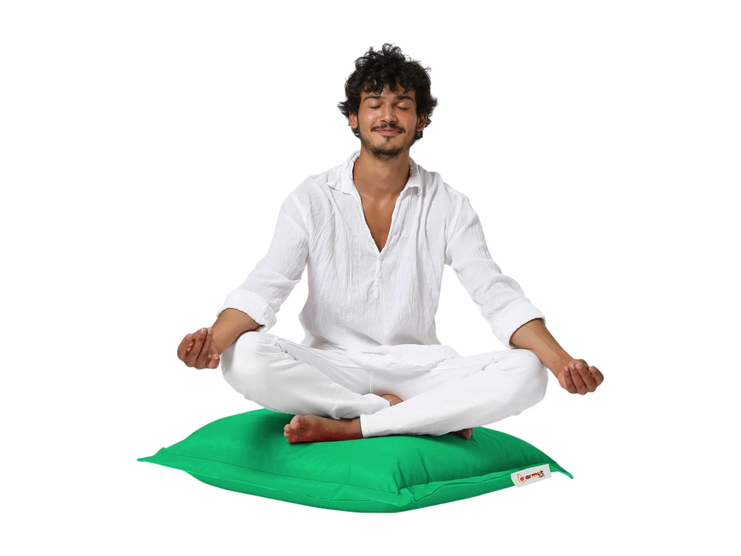 Coussin pouf extérieur vert ARTA