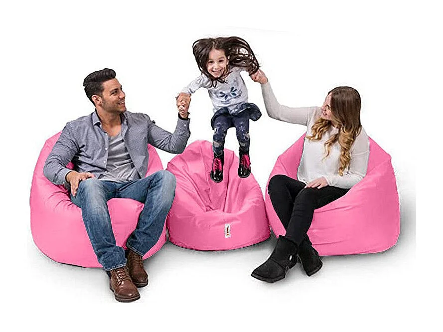 Pouf extérieur imperméable rose ARTA