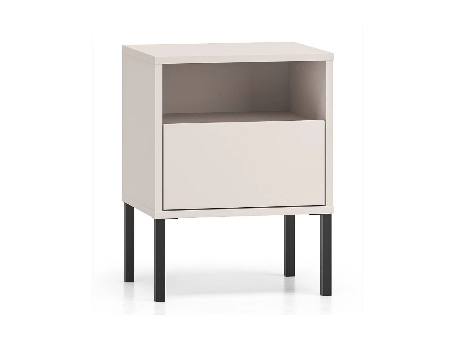 Nachttisch 1 Schublade mit offenem Fach - Kaschmir - 40 cm - BARNEE