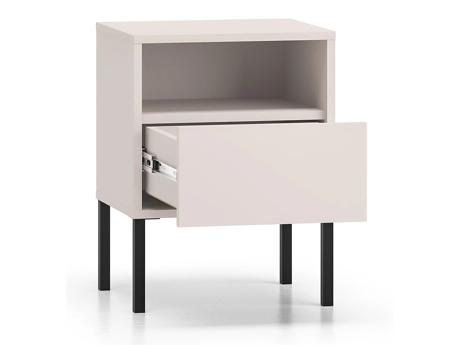 Table de chevet avec tiroir – 40 cm – gris cachemire – BARNEE