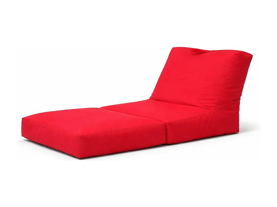 Pouf chaise longue extérieur rouge ARTA