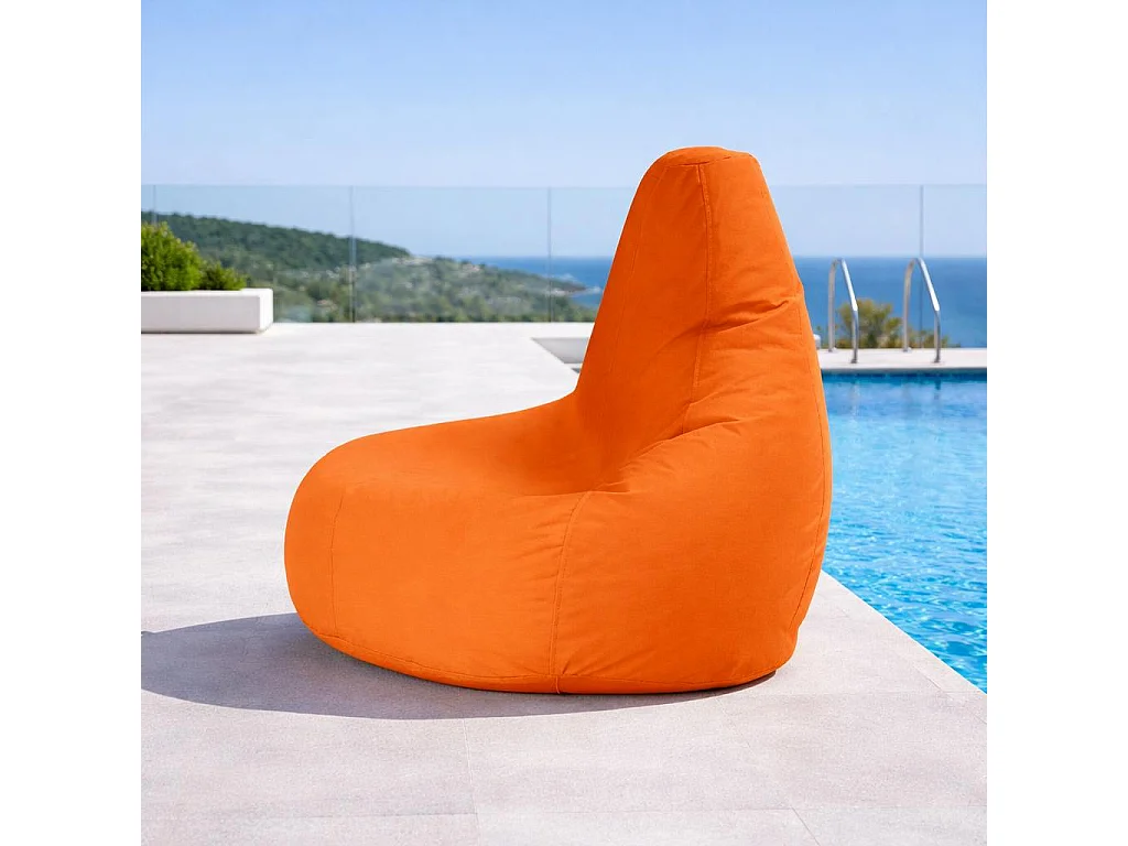 Pouf poire extérieur orange ARTA