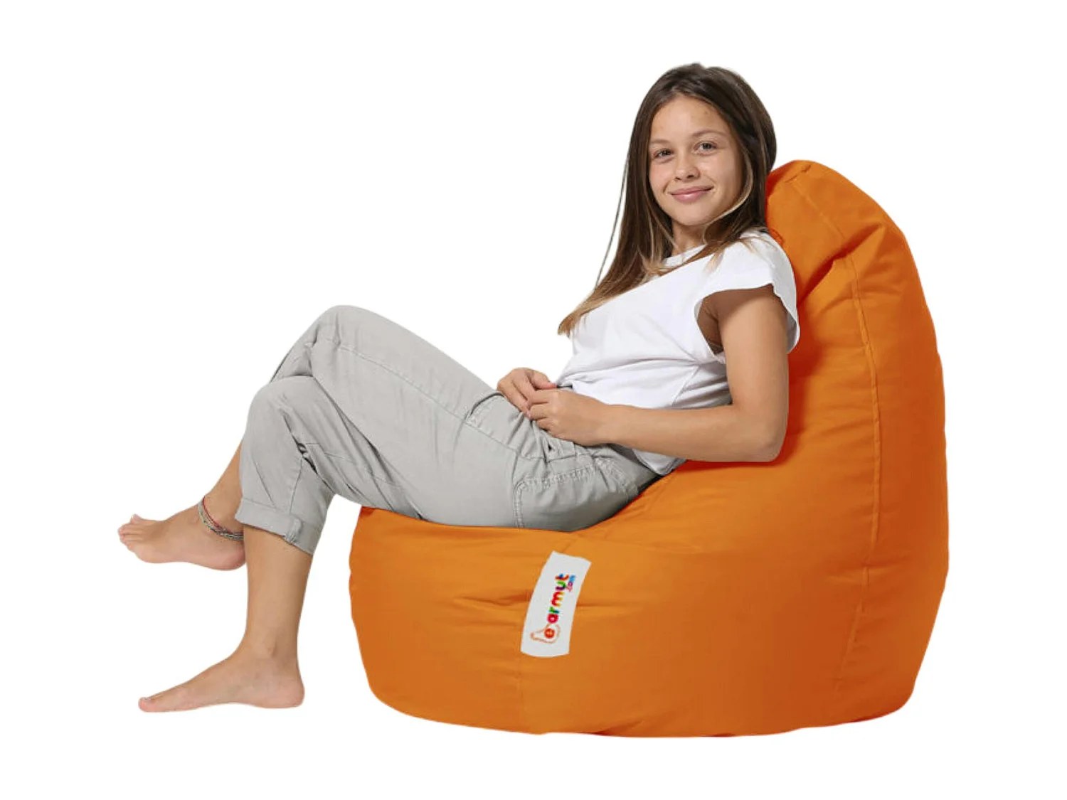 Pouf poire extérieur orange ARTA