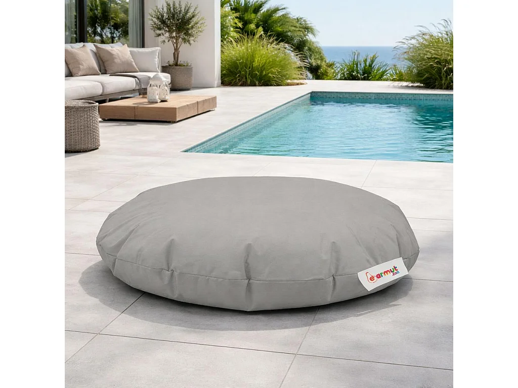 Pouf extérieur imperméable gris ARTA