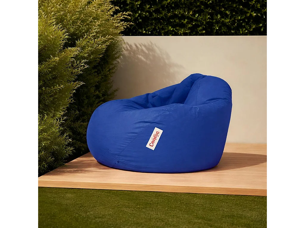 Pouf poire XXL extérieur bleu ARTA