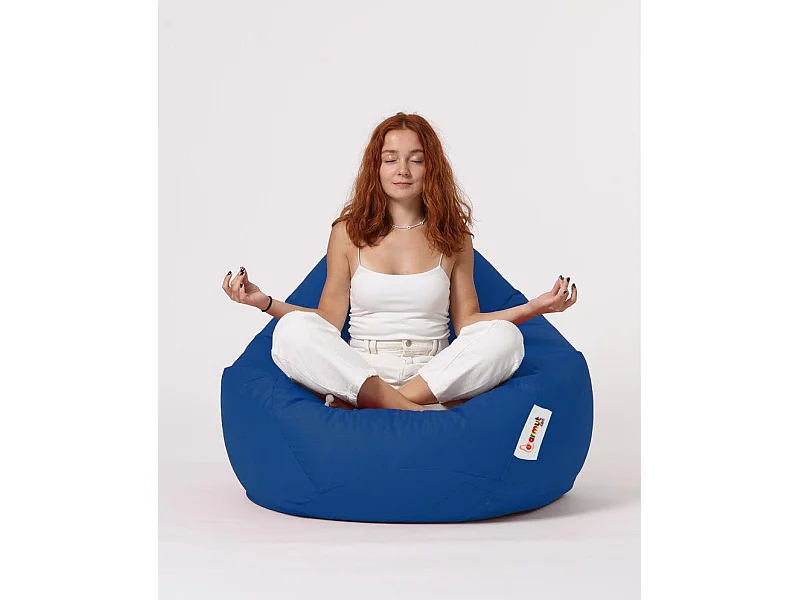 Pouf poire XXL extérieur bleu ARTA