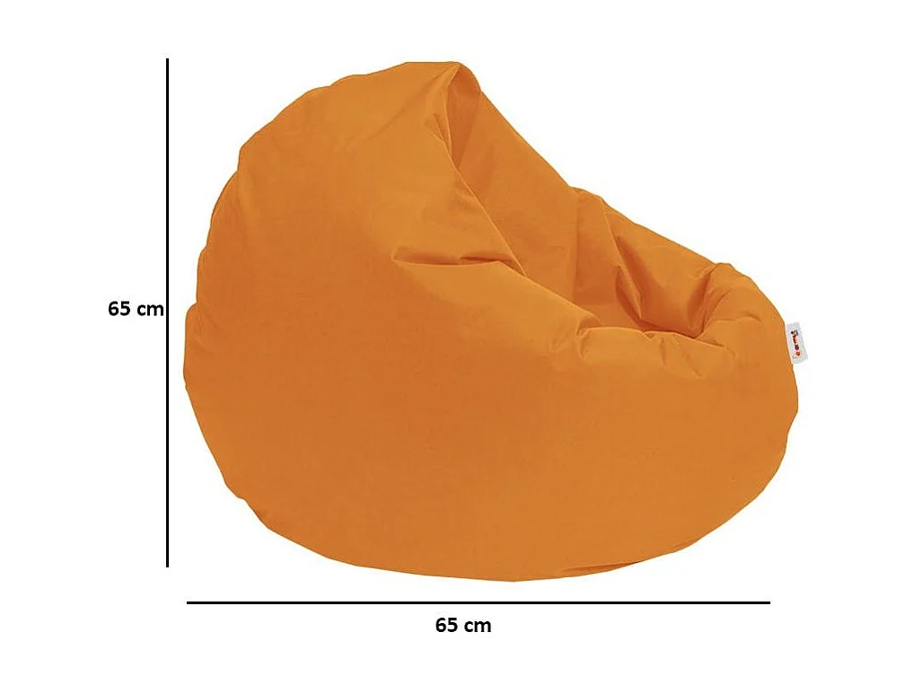 Pouf extérieur imperméable orange ARTA