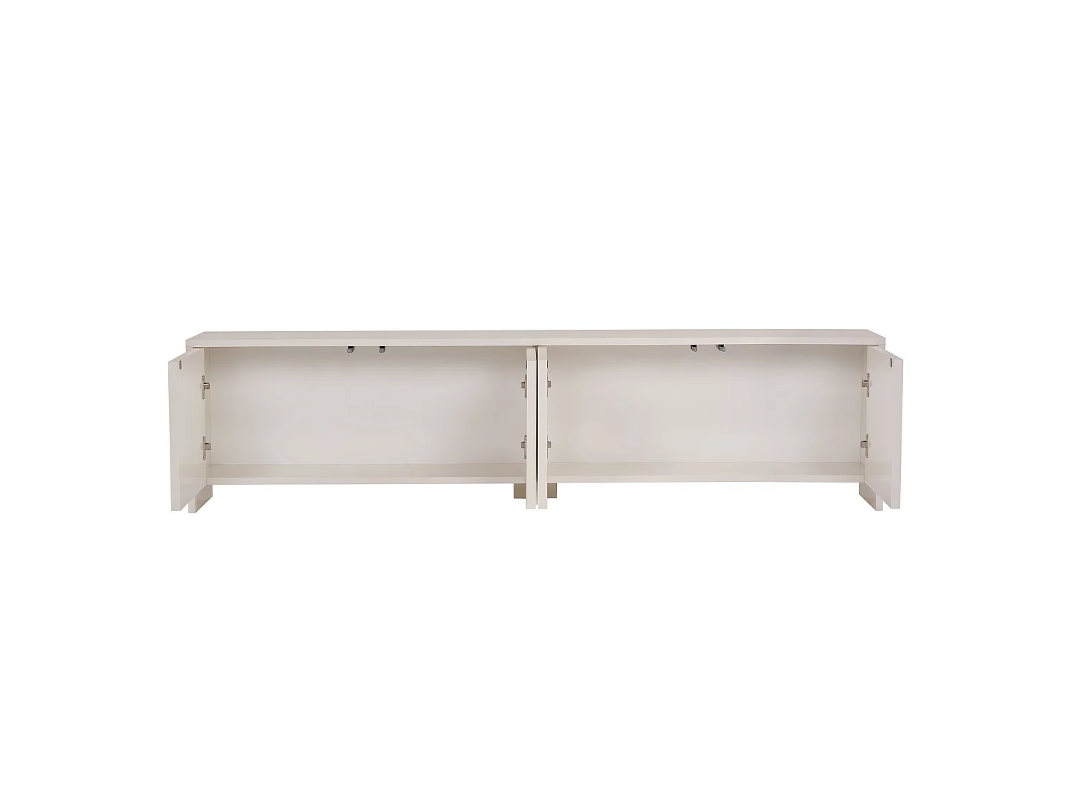 Meuble TV en bois "Aurelia" - 180 x 32 x 45 cm - Crème