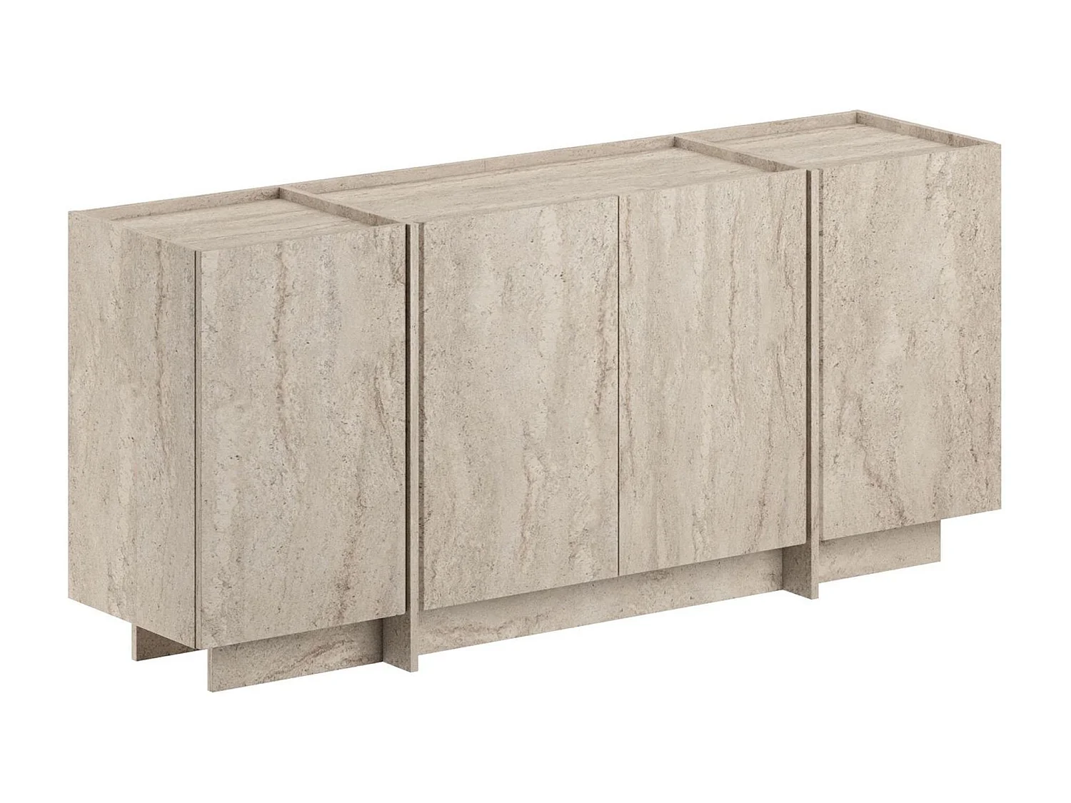 Buffet en bois "Dorma" - 180 x 45 x 80 cm - Travertin