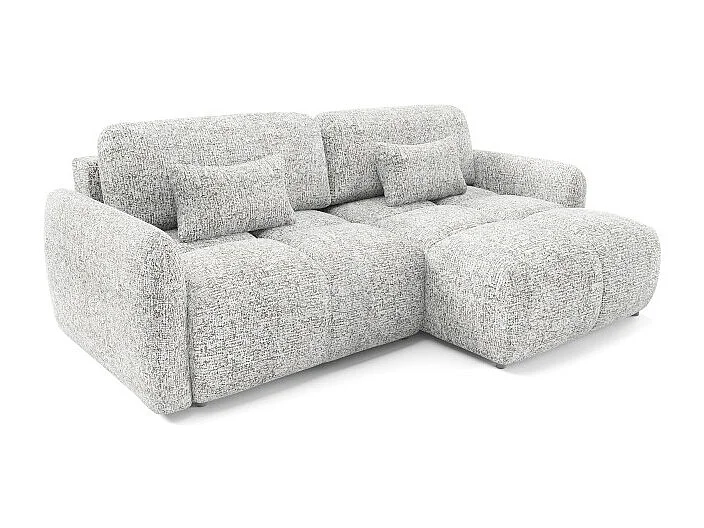 Canapé d’angle convertible 4 places TIARA en tissu texturé - 250 cm