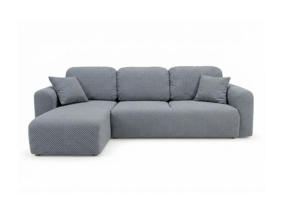 Canapé d’angle convertible Binigia 4 places – Tissu POP effet 3D - 245 cm