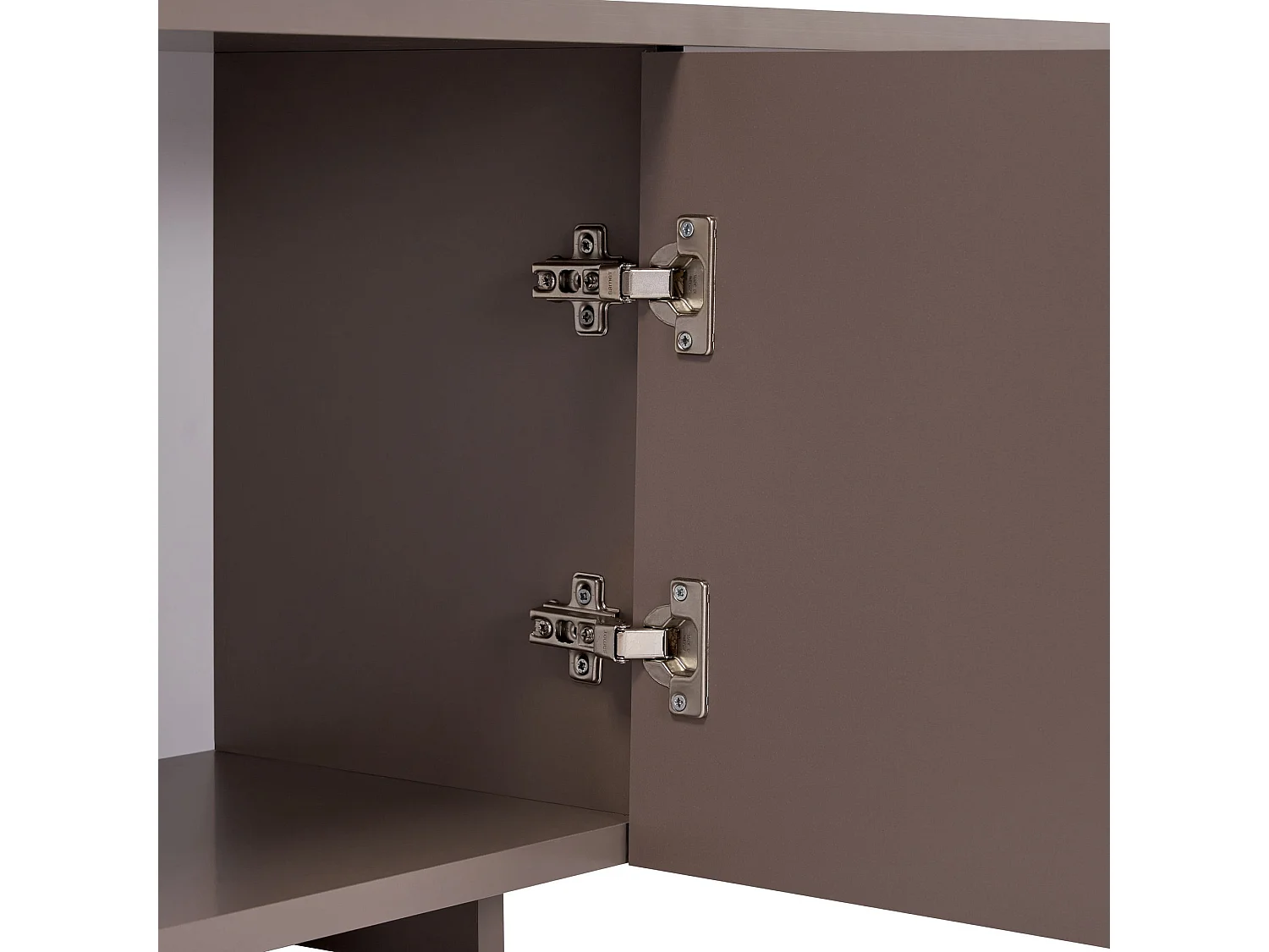 Moderne tv-meubel "Aurelia" 180 cm wit Atlas, geometrisch design, 2 deuren, robuuste melaminepanelen