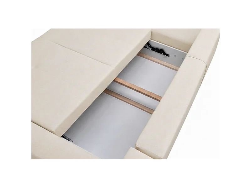 Canapé d’angle panoramique convertible Binigia U XL 6 places – Tissu velours - 380 cm