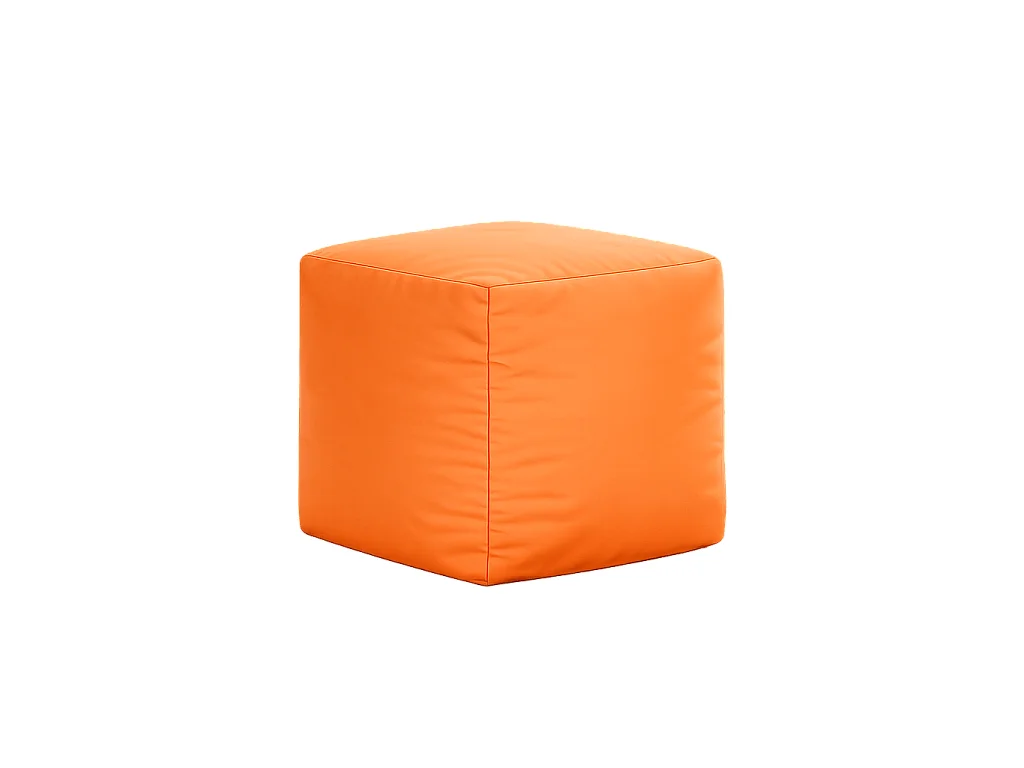 Pouf cube d'extérieur orange ARTA