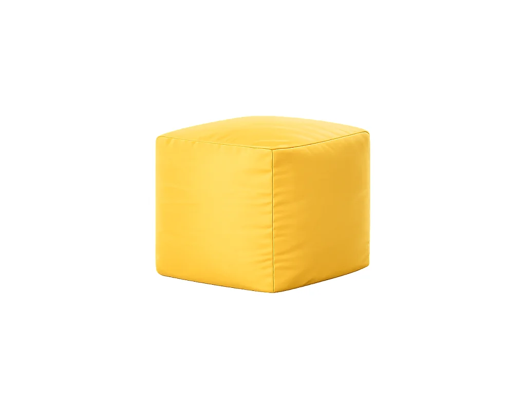 Pouf cube d'extérieur jaune ARTA