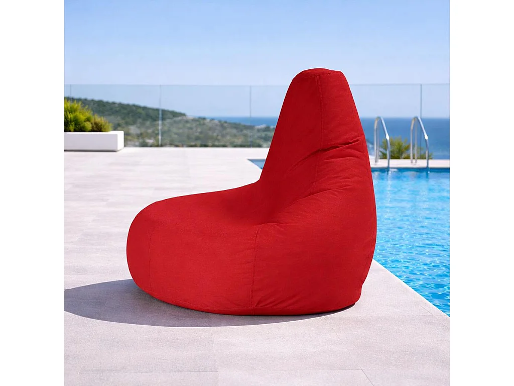 Pouf poire extérieur rouge ARTA