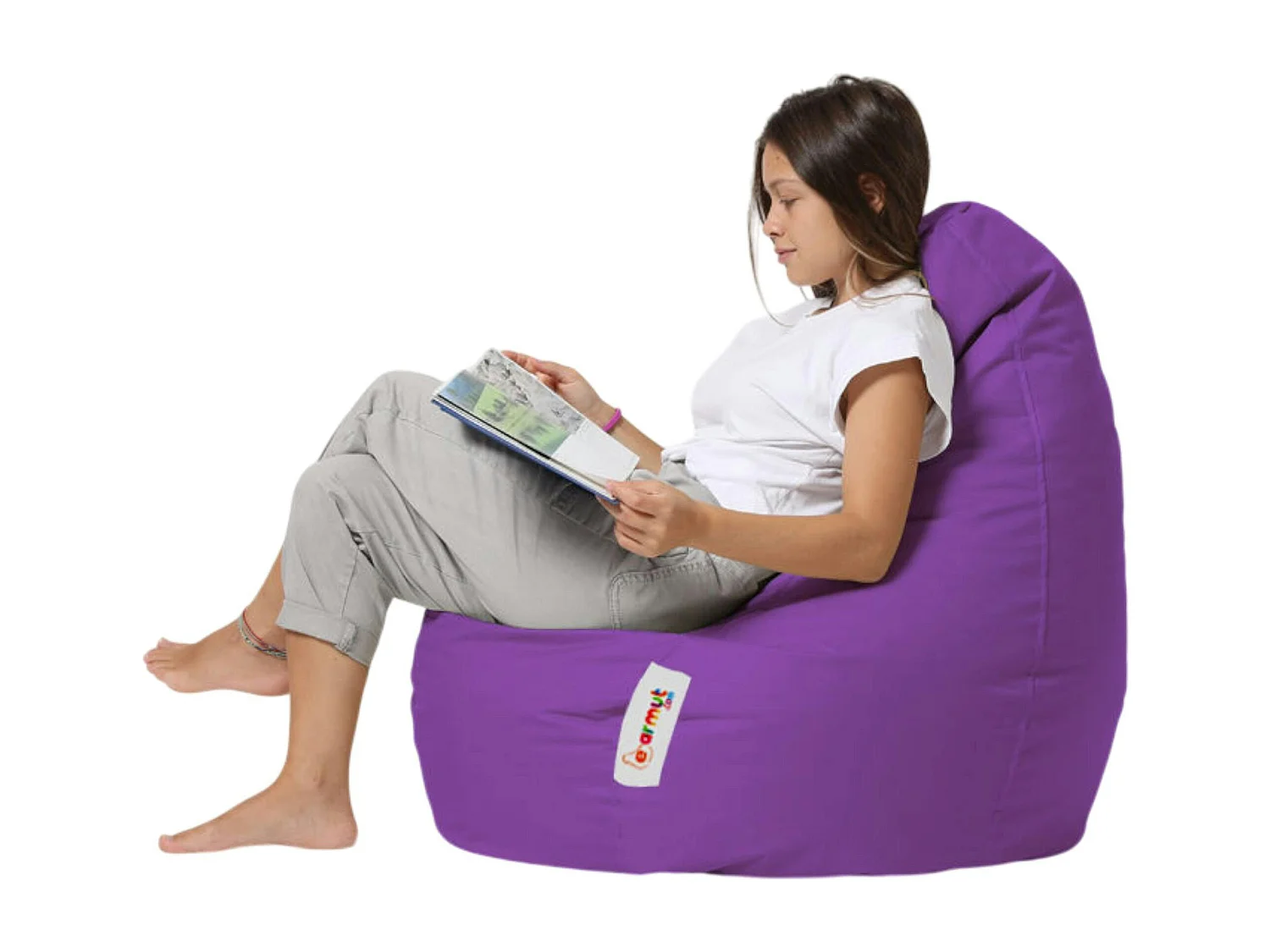 Pouf poire extérieur violet ARTA
