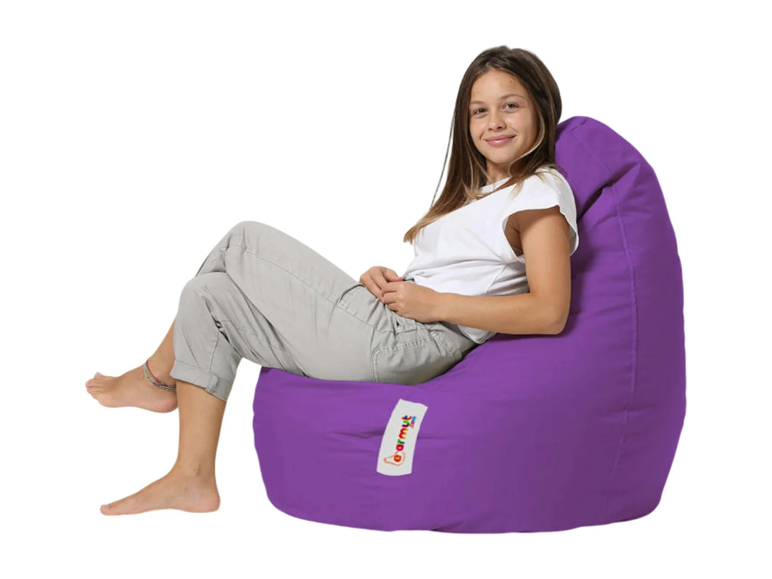 Pouf poire extérieur violet ARTA
