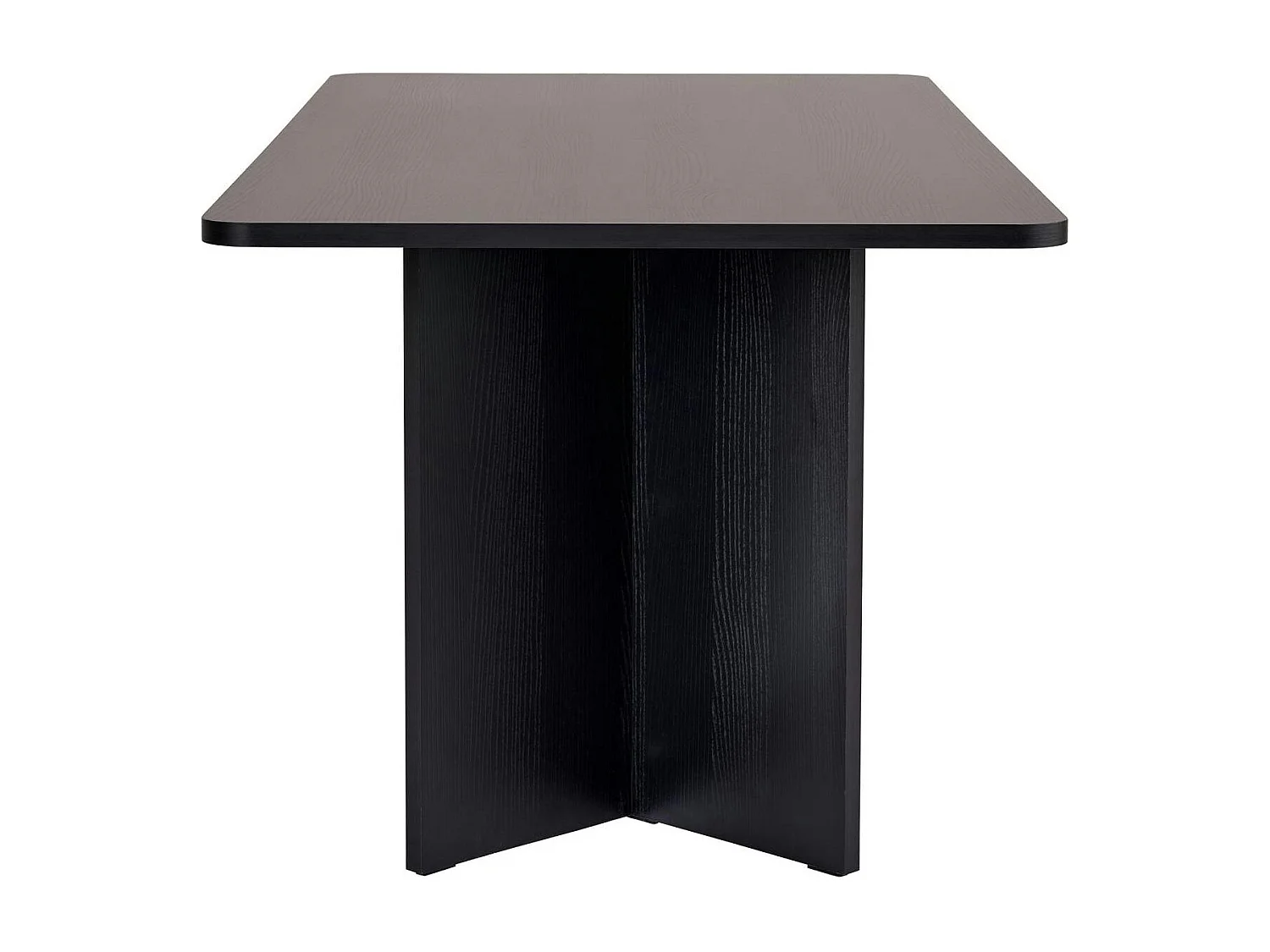 Table à manger noire bords ronds 180 cm MARFA