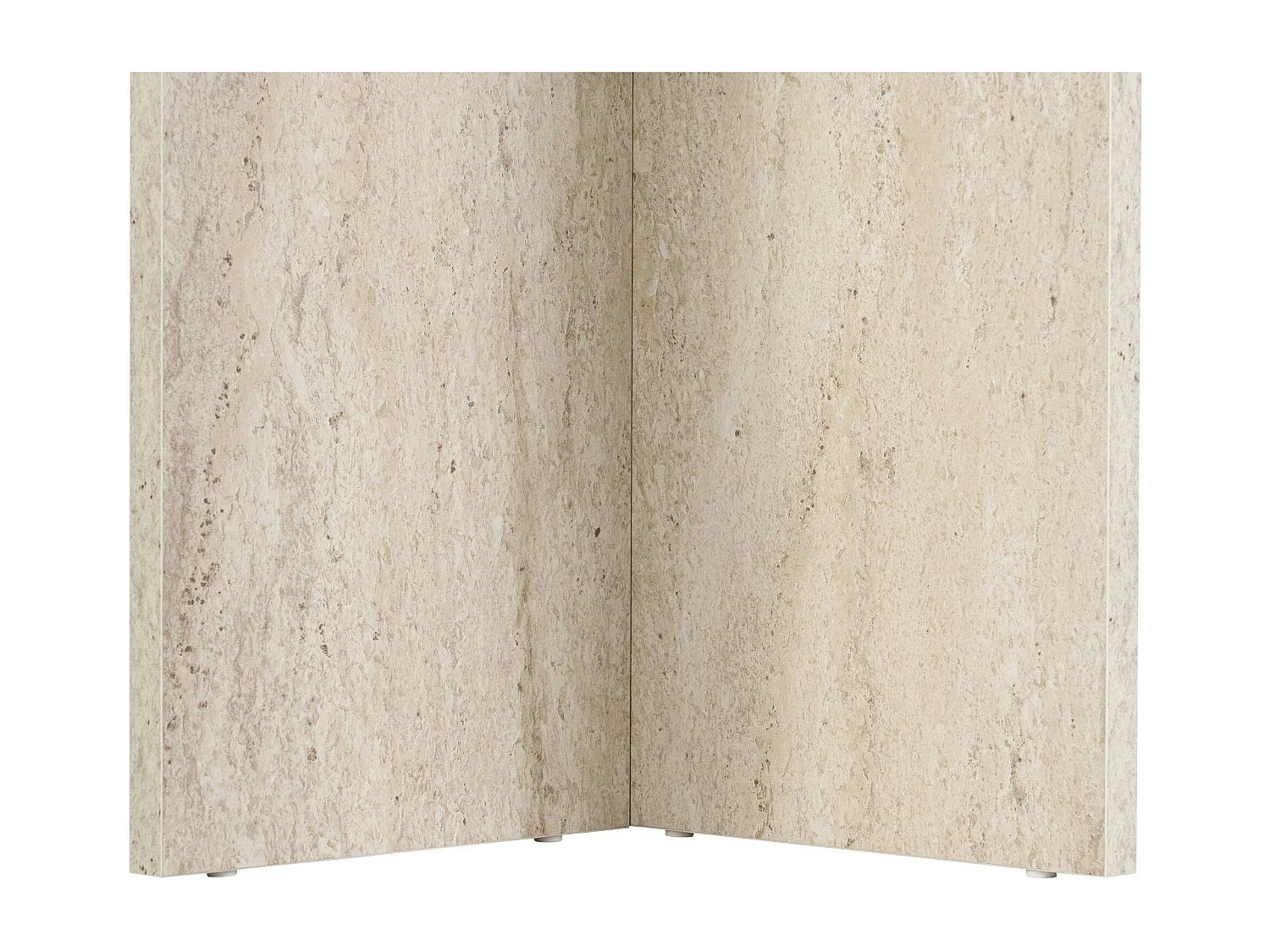 Table rectangulaire bords ronds effet travertin 180 cm MARFA