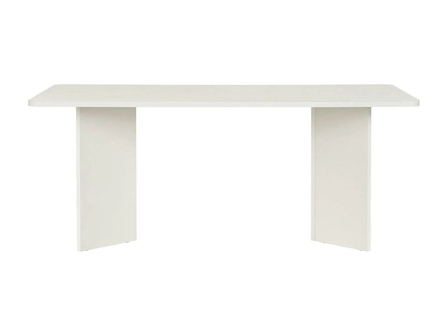 Table à manger blanche bords ronds 180 cm MARFA