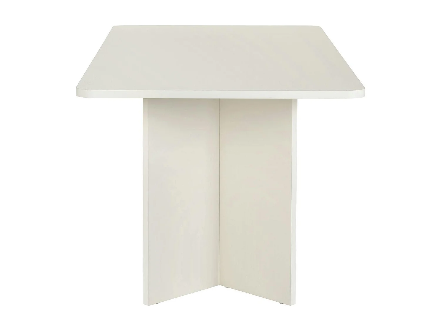 Table à manger blanche bords ronds 180 cm MARFA