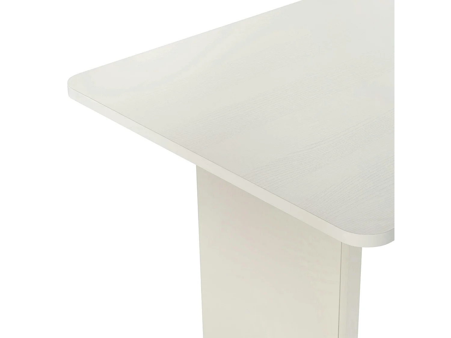 Table à manger blanche bords ronds 180 cm MARFA