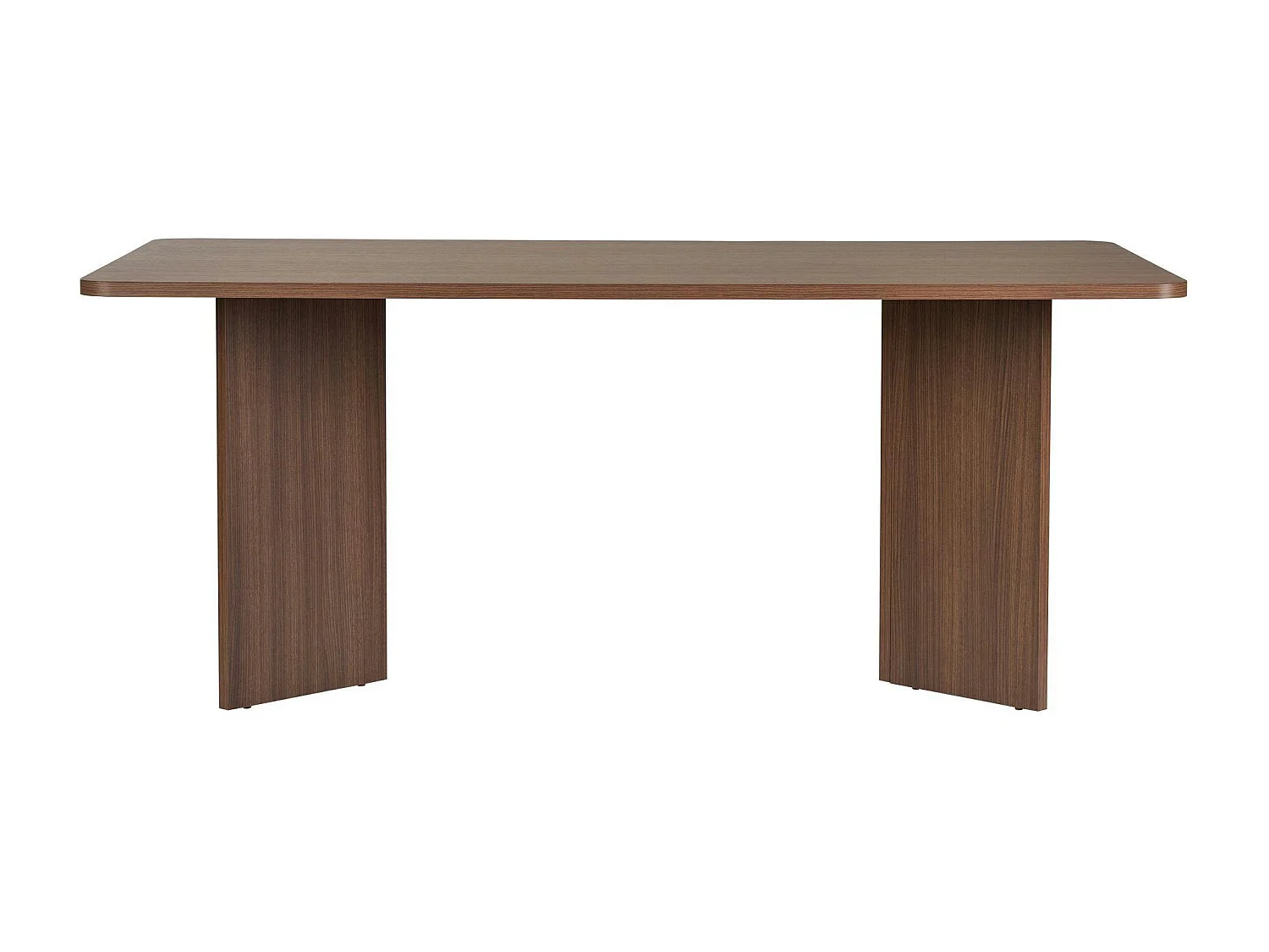 Table rectangulaire bords ronds effet bois noyer 180 cm MARFA