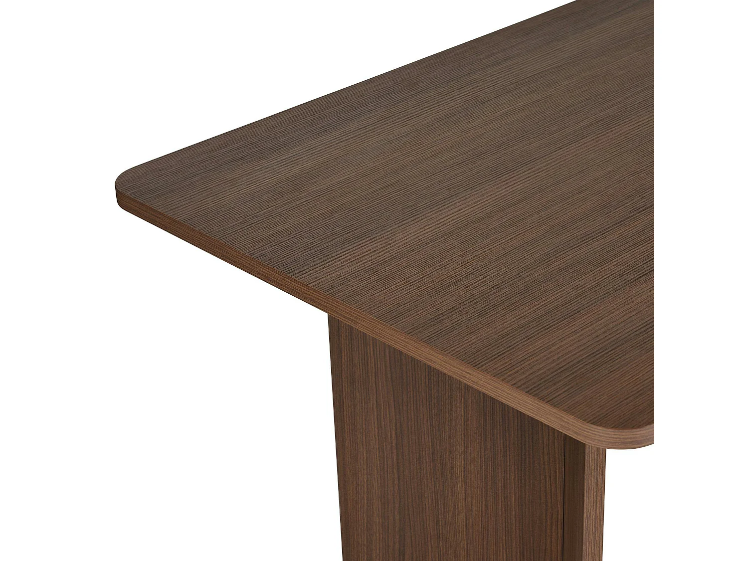 Table rectangulaire bords ronds effet bois noyer 180 cm MARFA