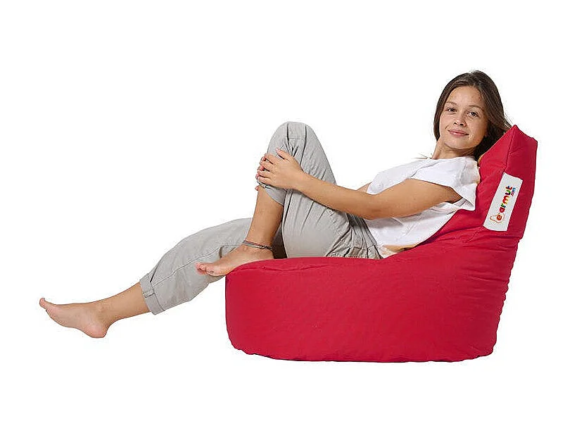 Pouf extérieur rouge avec dossier ARTA