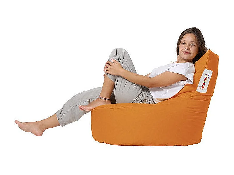 Pouf extérieur orange avec dossier ARTA