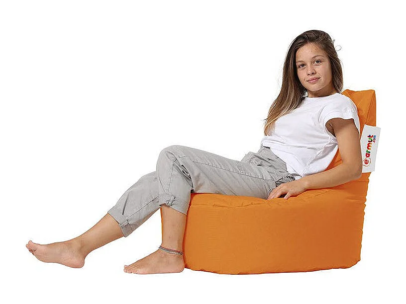 Pouf extérieur orange avec dossier ARTA