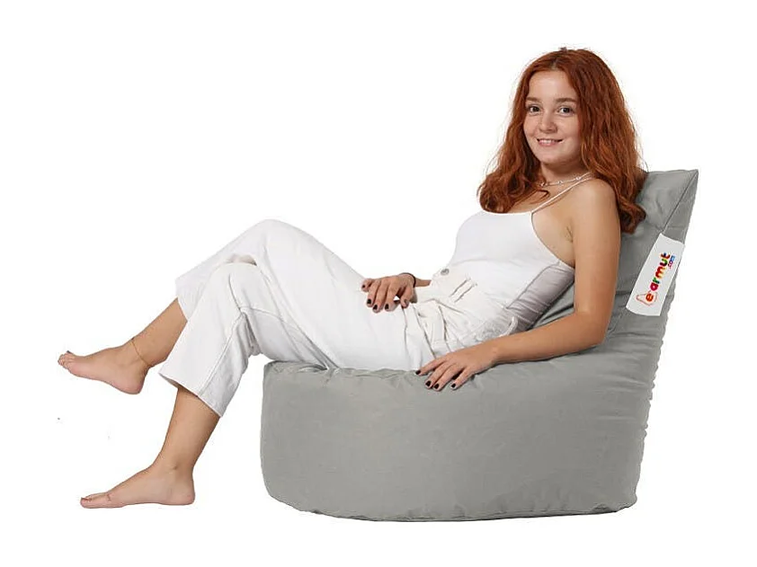 Pouf extérieur gris avec dossier ARTA