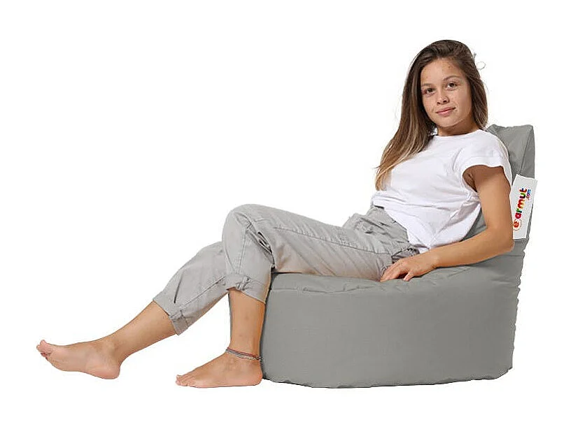 Pouf extérieur gris avec dossier ARTA