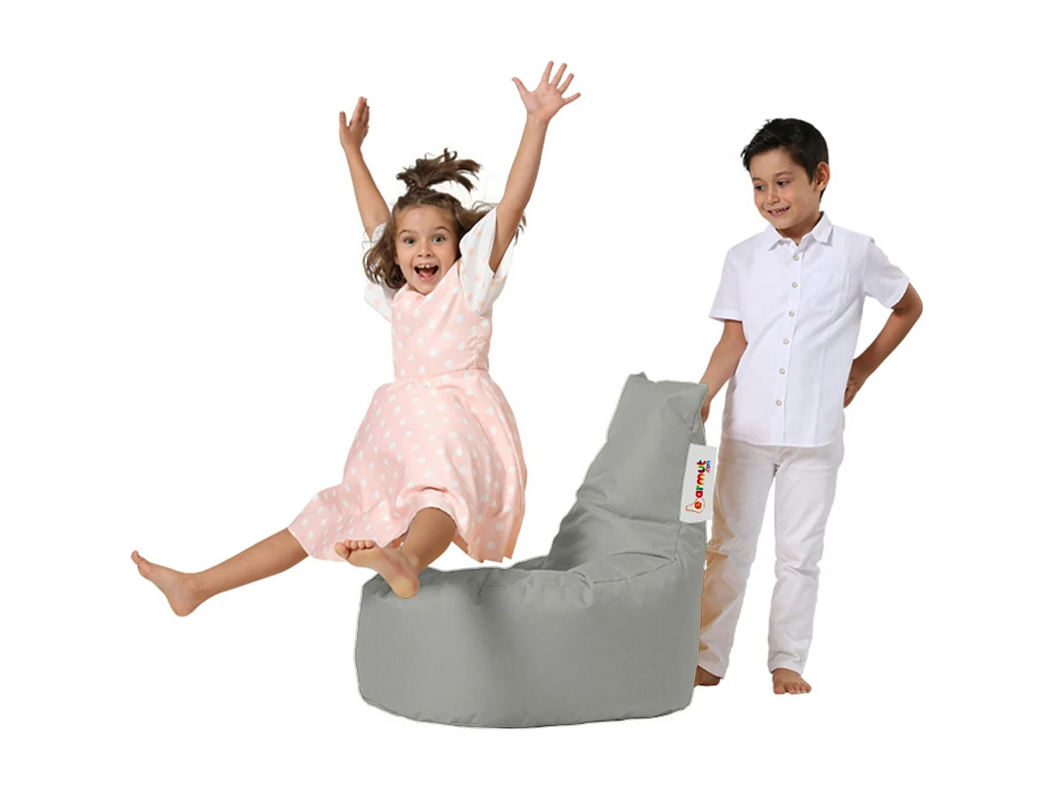 Pouf extérieur gris avec dossier ARTA