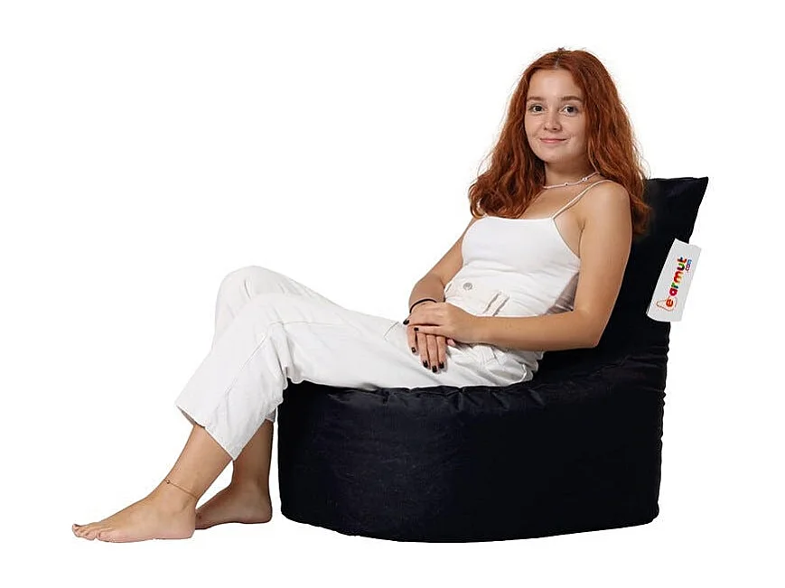 Pouf extérieur noir avec dossier ARTA