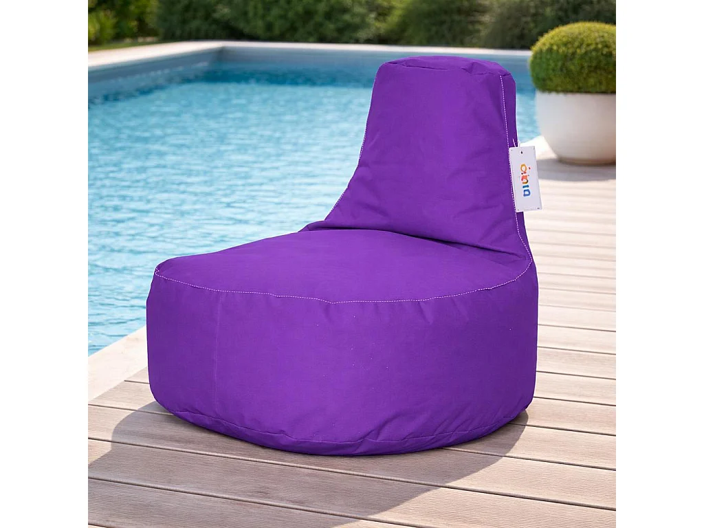 Pouf extérieur violet avec poches ARTA