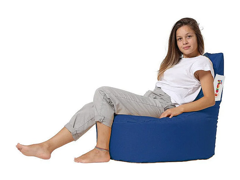 Pouf extérieur bleu avec dossier ARTA