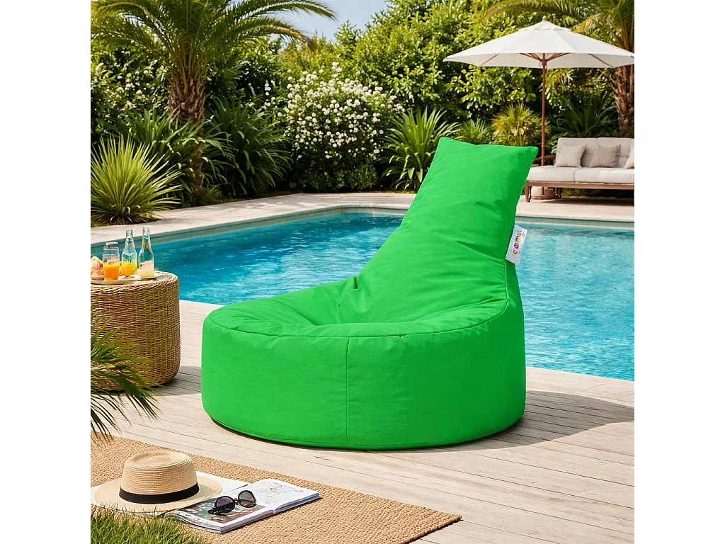 Pouf extérieur vert avec dossier ARTA