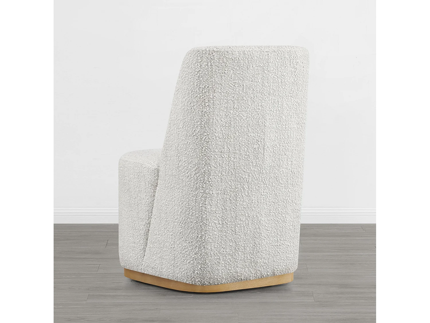 Lot De 6 Chaises De Salle À Manger Rembourrées À Roulettes,En Tissu Certifié FSC, Fausse Angora Pour Salle De Lecture, Salle D'Attente, Cuisine-Blanc