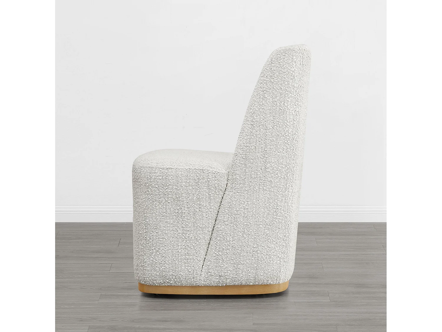Lot De 2 Chaises De Salle À Manger Rembourrées À Roulettes, En Tissu Certifié FSC, Fausse Angora Pour Salle De Lecture, Salle D'Attente, Cuisine-Blanc