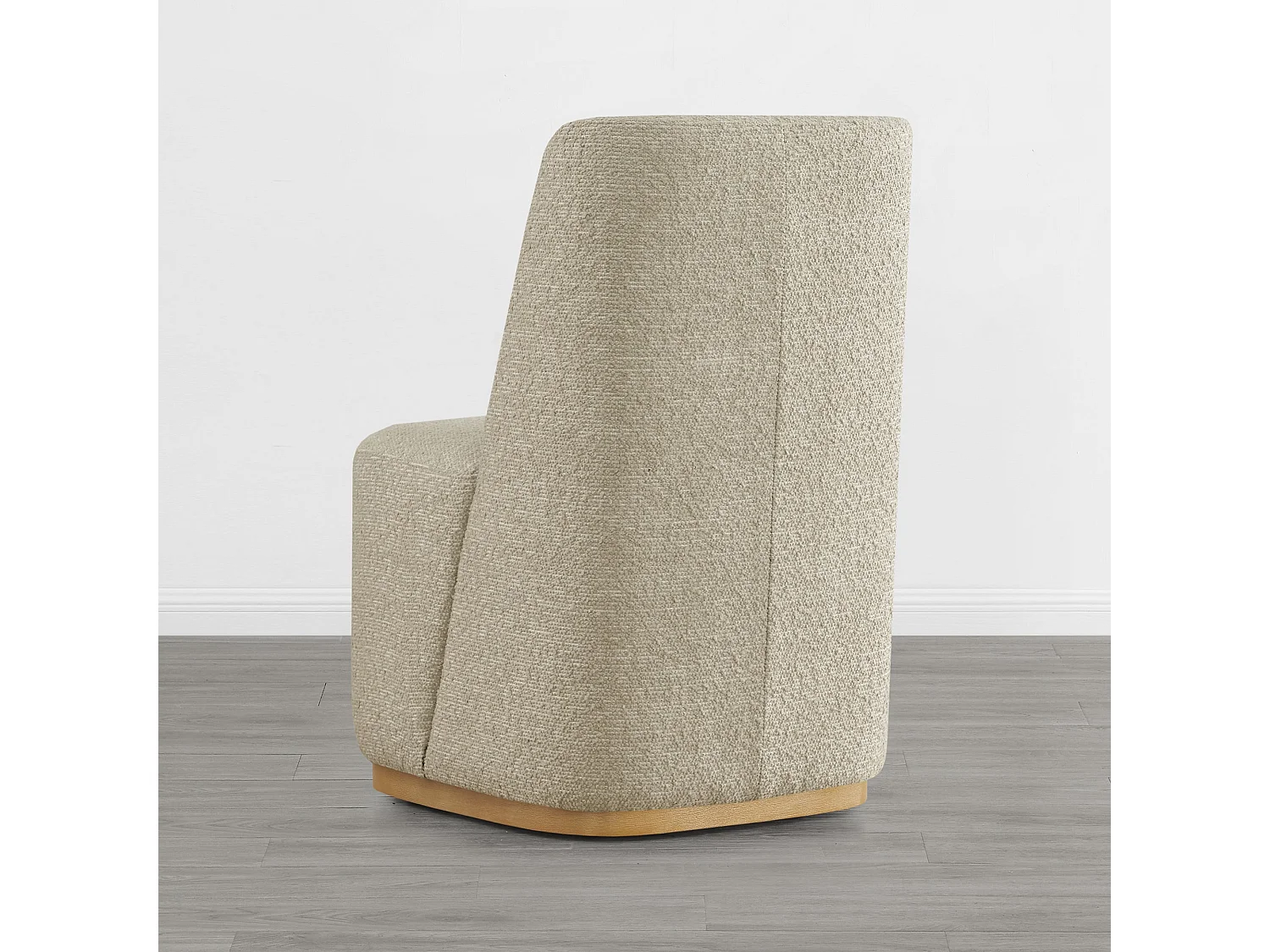 Lot De 2 Chaises De Salle À Manger Rembourrées À Roulettes, En Tissu Certifié FSC, Fausse Angora Pour Salle De Lecture, Salle D'Attente, Cuisine-Blanc cassé