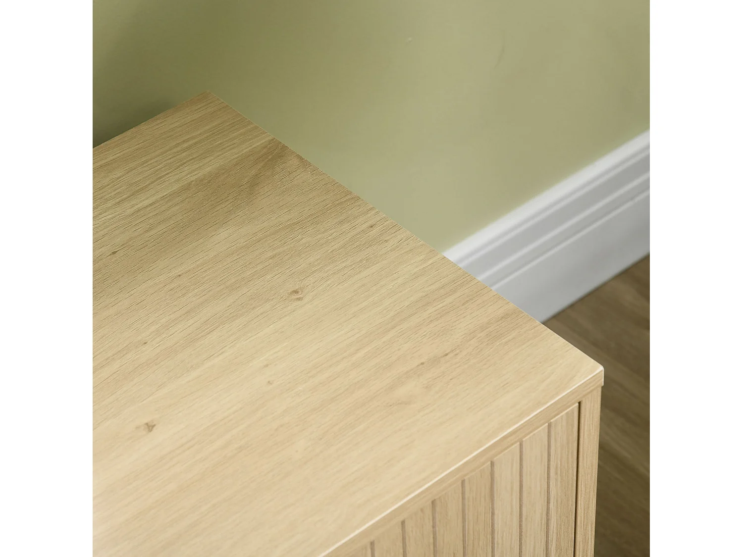 Meuble banc TV Banc Max. 65 Pouces 3 placards 2 passe-câbles avec étagères réglables - dim. 150L x 40D x 51H cm