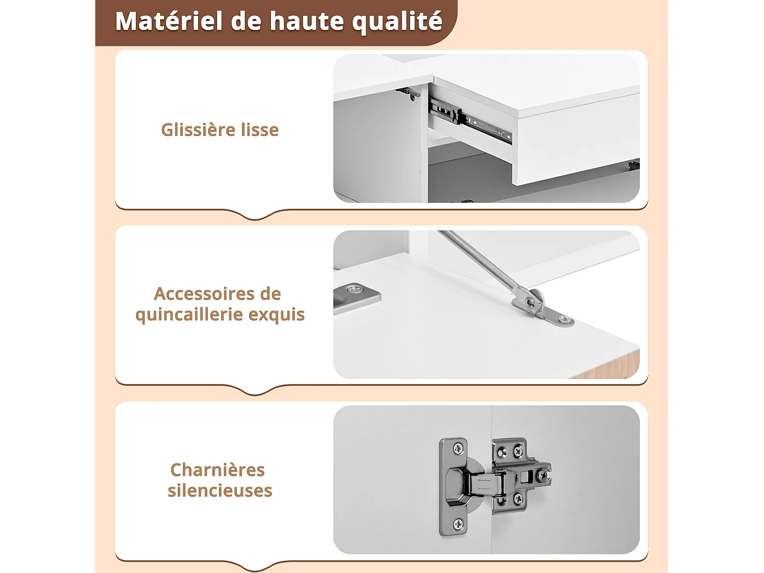 Meuble TV moderne, support et panneau, modèle bas. Design unique, peut accueillir un projecteur. 180 x 34 x 30 cm (L x P x H)