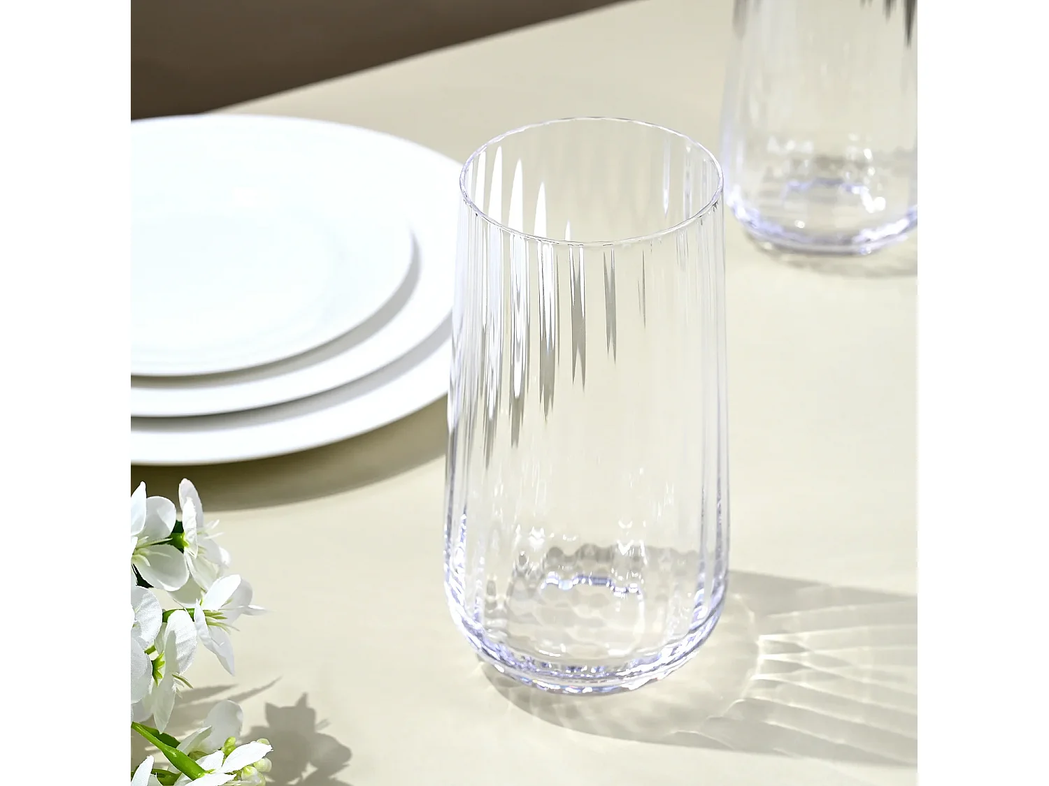 Lot de 6 verres à orangeade en verre cristallin - 50 cl - Transparent