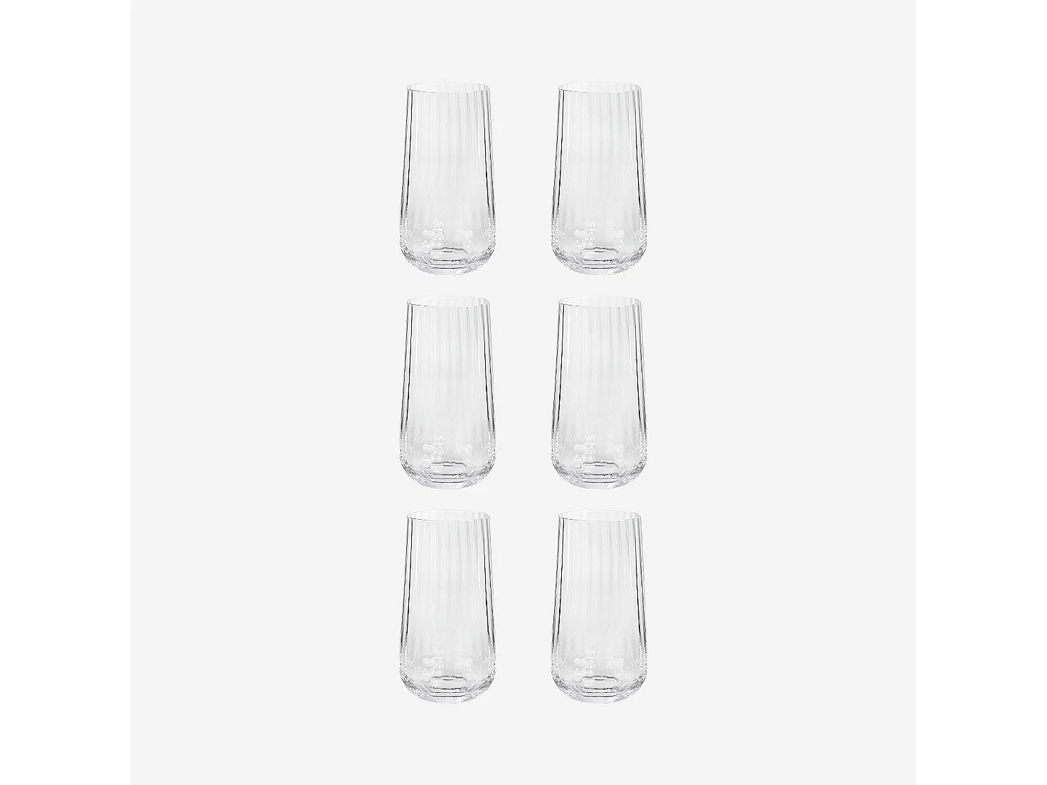 Lot de 6 verres à orangeade en verre cristallin - 50 cl - Transparent