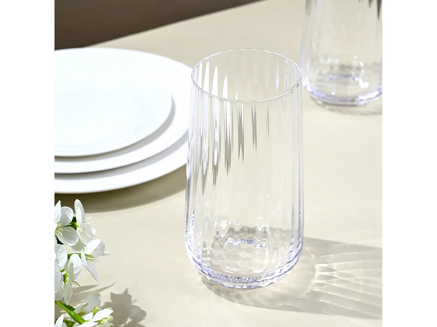 Lot de 6 verres à orangeade en verre cristallin - 50 cl - Transparent