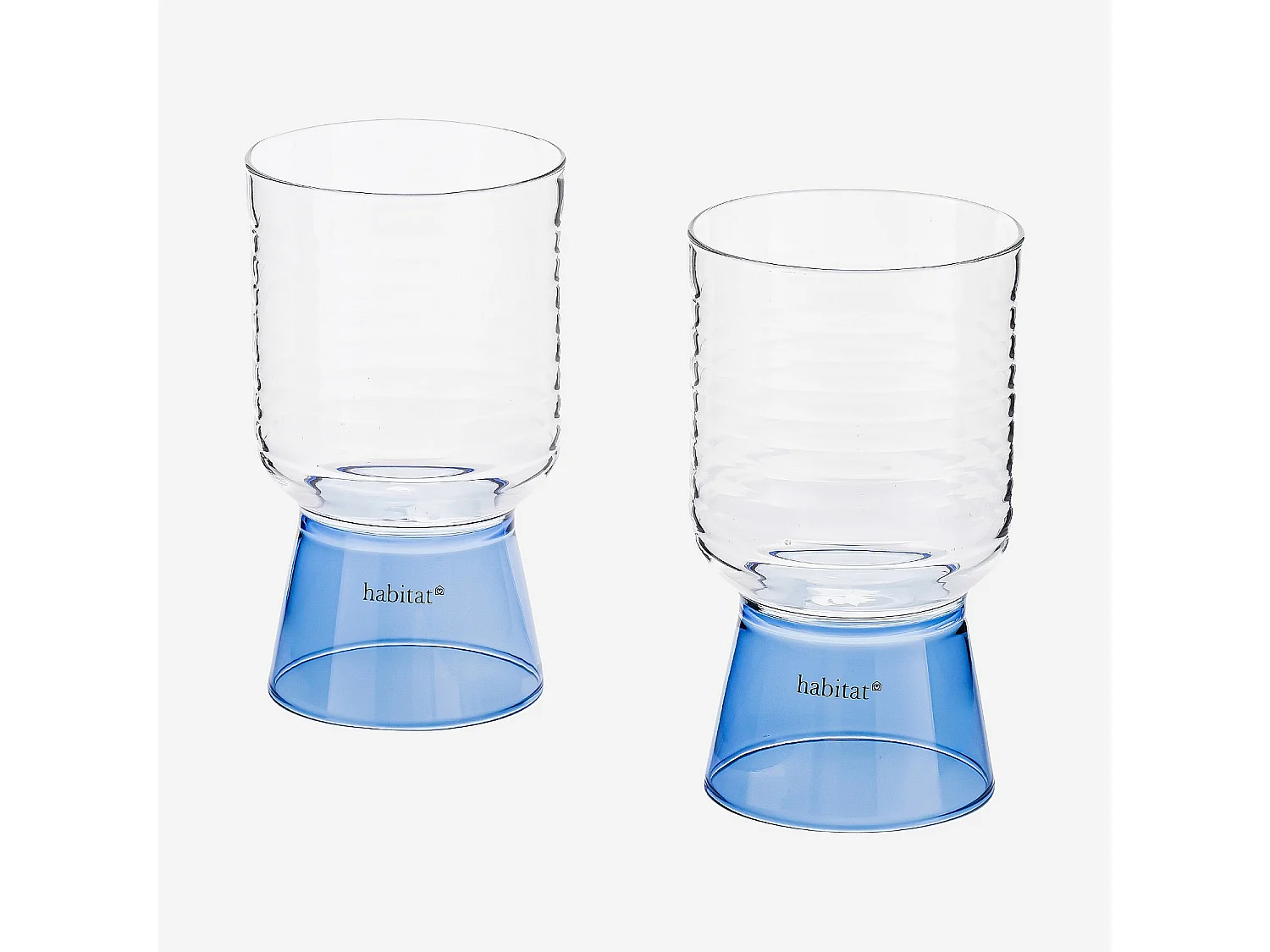 Lot de 2 verres - 35 cl - Bleu
