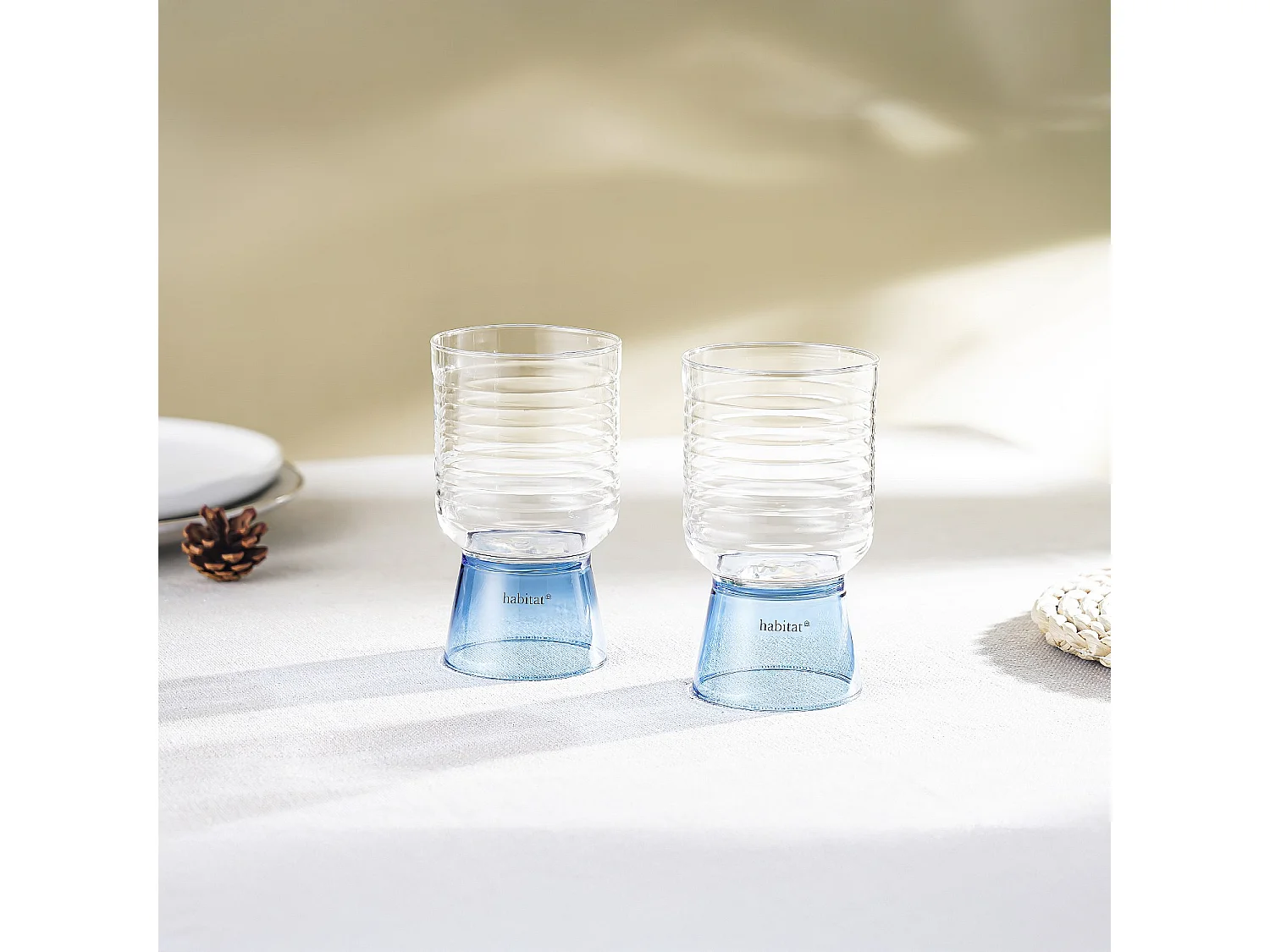 Lot de 2 verres - 35 cl - Bleu